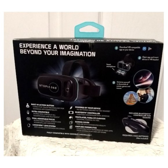 Utopia 360 VR 3D Headset & Bluetooth Controller - Picture 2 of 3